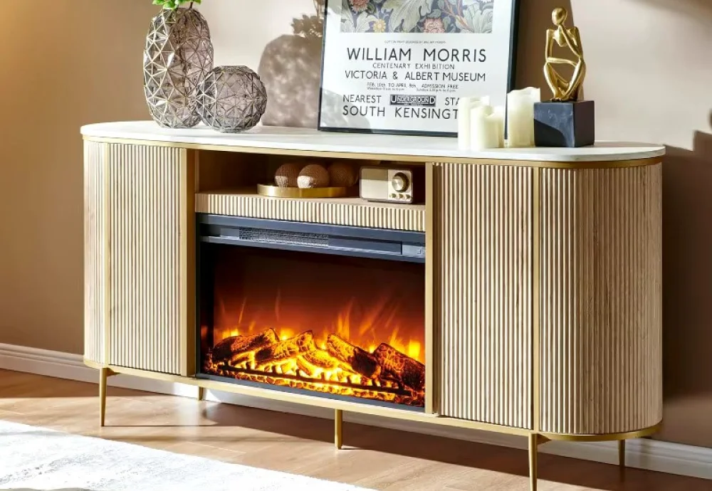 electric fireplace heater tv stand