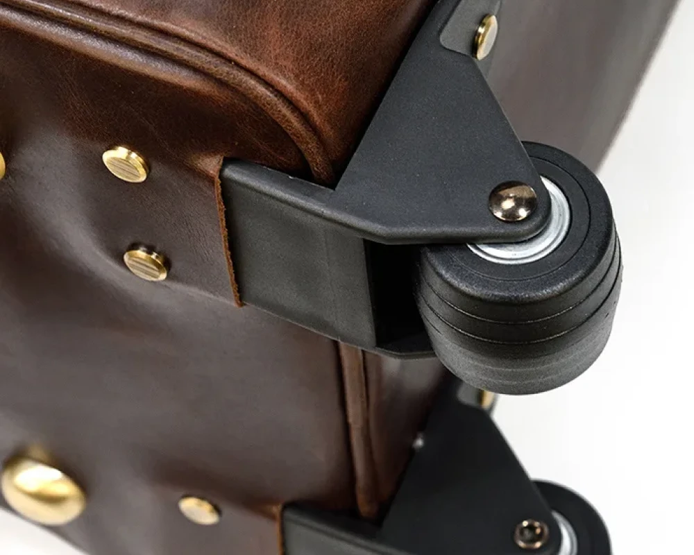 leather carry on luggage with wheels